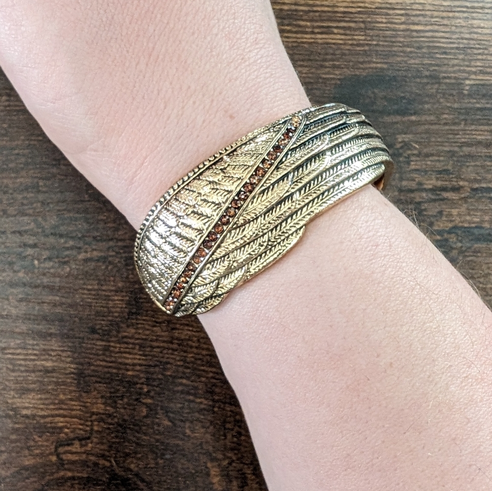 Falcon Wing Slip On Bangle Bracelet